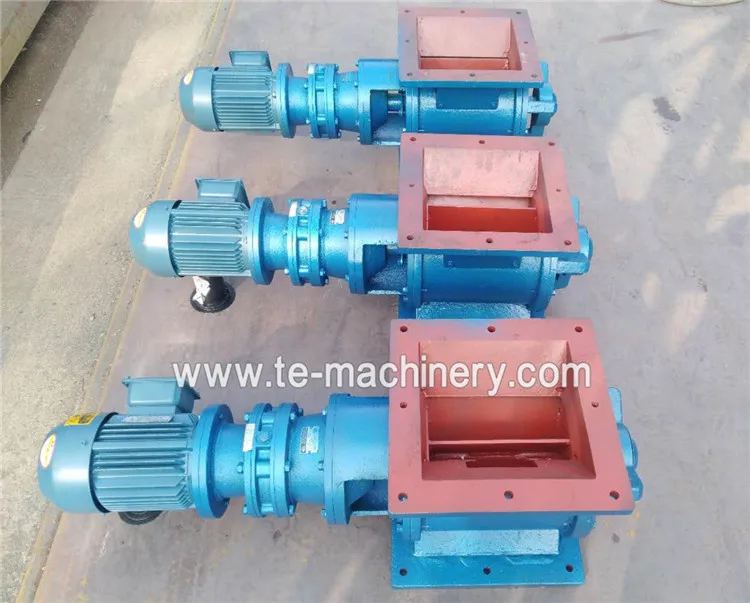 Dust rotary feeder rotary valve discharge airlock
