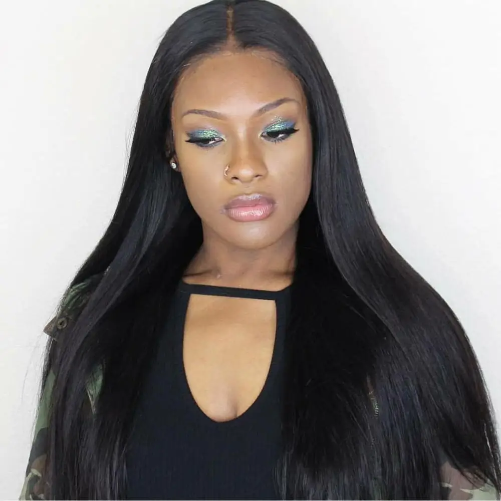 

premier hair cuticle aligned virgin remy hair deep bleached knots middle part 360 lace wigs natural human hair wigs