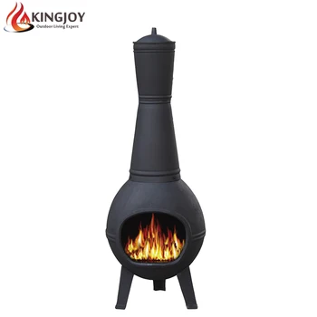 Garden Cast Iron Fire Pit With Chimney View Garden Cast Iron Fire Pit With Chimney