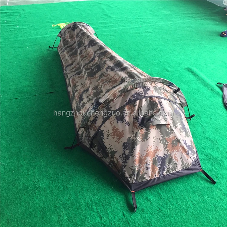 High-end Ultralight 1 person sleeping bag tent, CZX-344 Military Green tent,Sleeping Tent,Backpacking Swag Tent