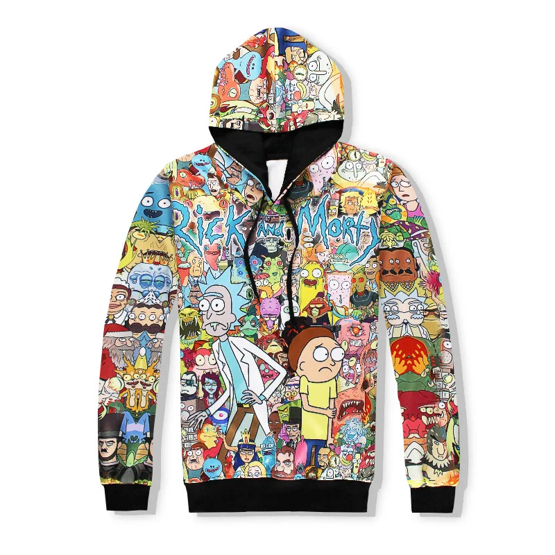 

Unisex 3D Digital Print Pullovers Graphic Cartoon Custom Men Hoodie, 3 colors