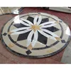 Circular shape natural marble floor pattern carpet