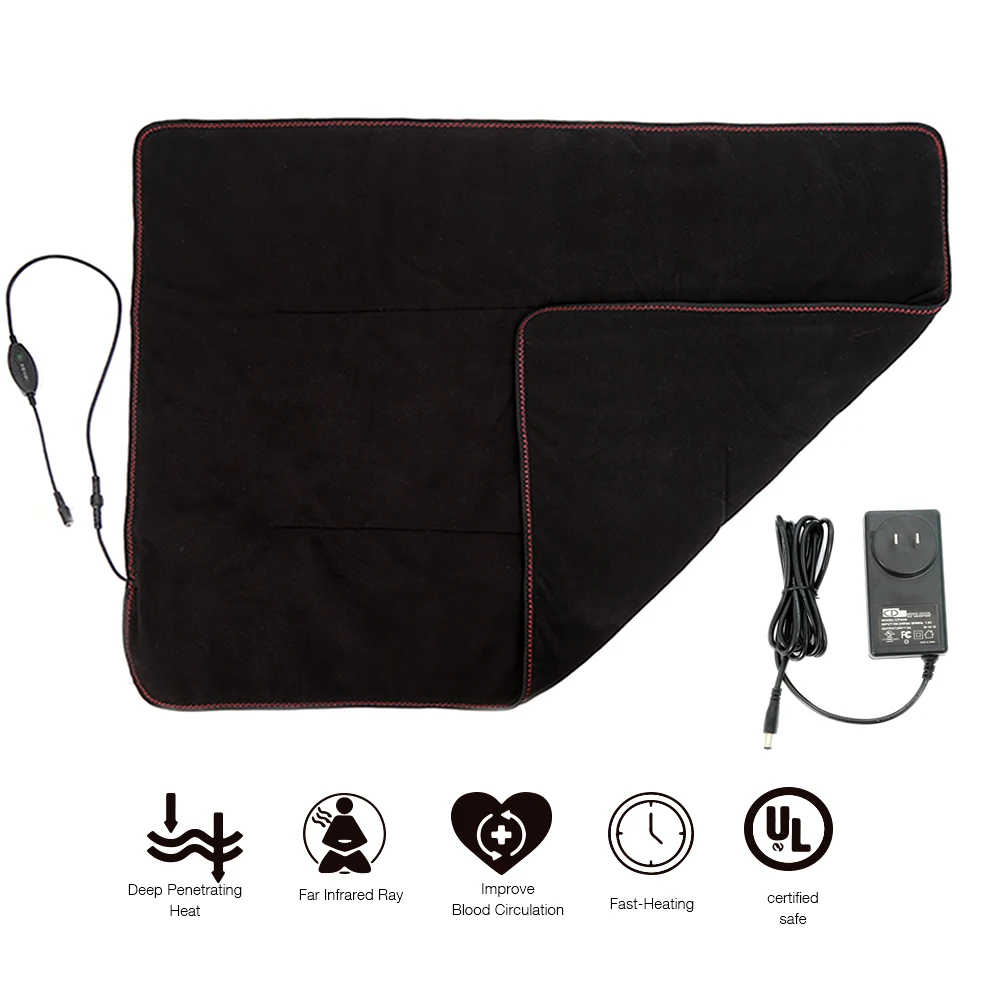 Portable Far Infrared Electric Outdoor Travel Heating Blanket For Car
