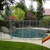 Fentech no-rot inground black aluminum swimming cheap portable pool fence