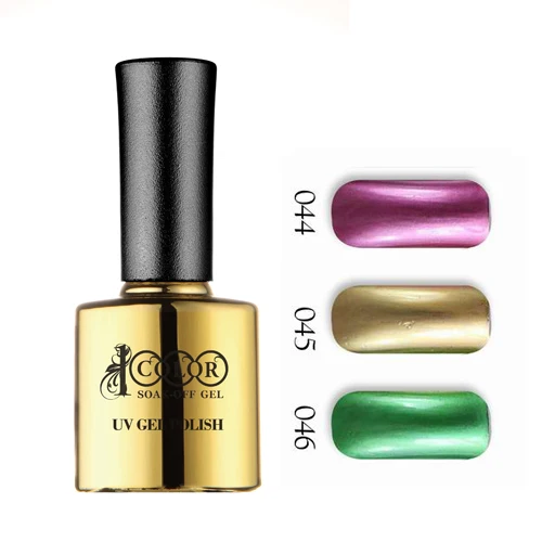 12pcs Color 1000 Hot Sale Soak Off UV LED Metallic nail gel polish Mirror Nail Polish