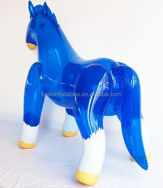 Blue Pvc Inflatable Horse Toys For Kids - Buy Inflatable Horse ...