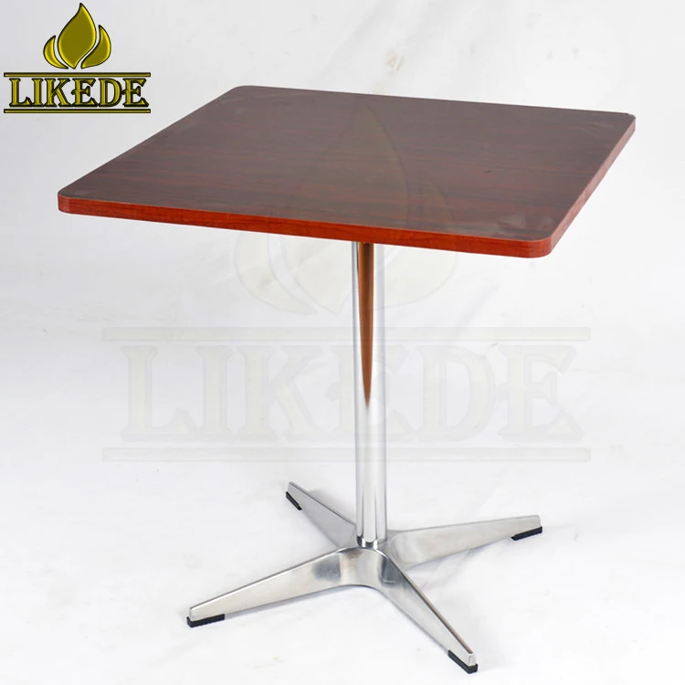 Hot Sale Morden Design Aluminum Base Coffee Table Black Dining Table for Cafe Restaurants
