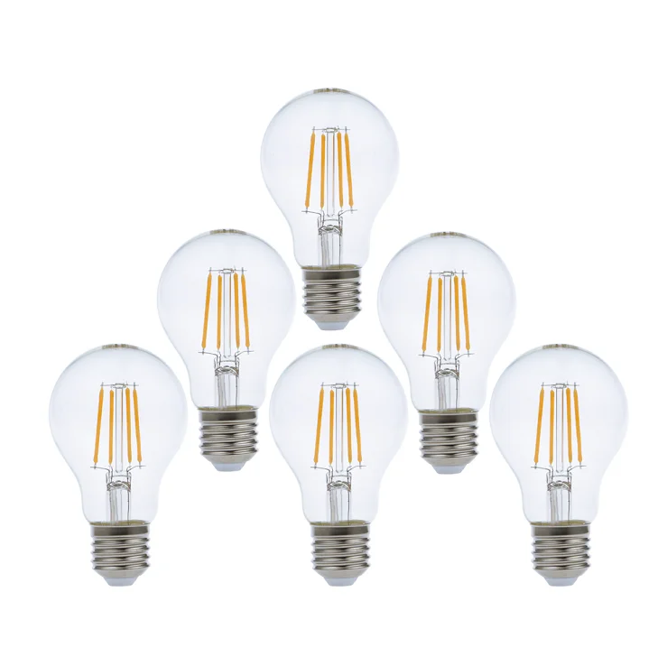 GMY high quality LED lighting bulb non-dimmable A60 8 w 1055lm LED filament 2700k light bulb E27 Led lighting lamp