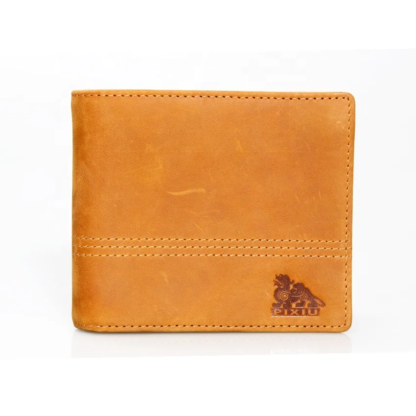 

2019 High Quality Imported Cowhide Crazy Horse Genuine Leather Men's Wallet, Can be customised