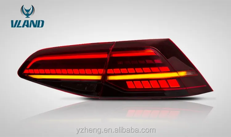 Vland Factory Car Taillights For Golf7 2014-2017 Full-LED Tail Lights For 2017-2018 Golf7.5 Plug And Play
