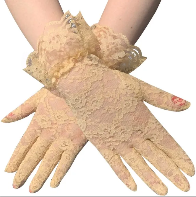 
New design Women lace gloves Wedding Dress Gloves sexy Finger Gloves 