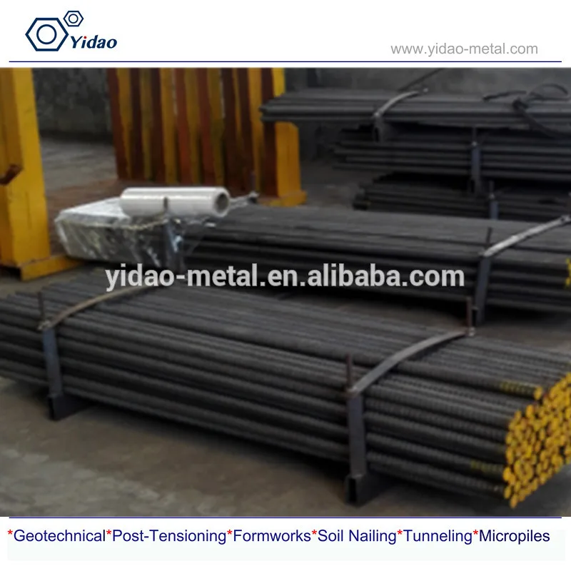 15mm50mm Rock Dowel In Shotcrete Prestressing Screw Thread Bar With