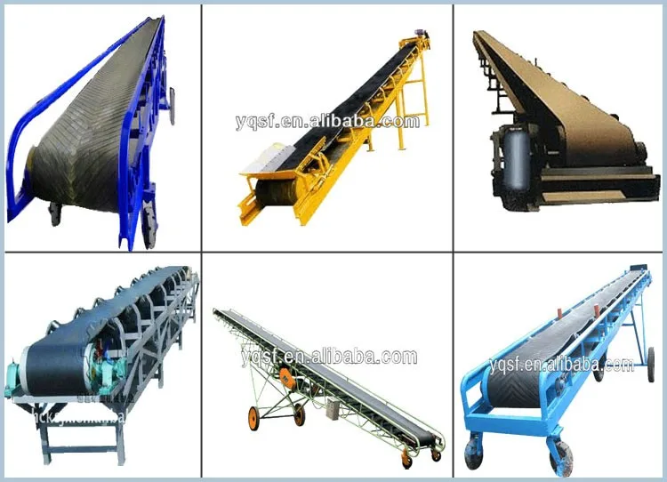 China trough roller movable egg flour bag belt conveyor