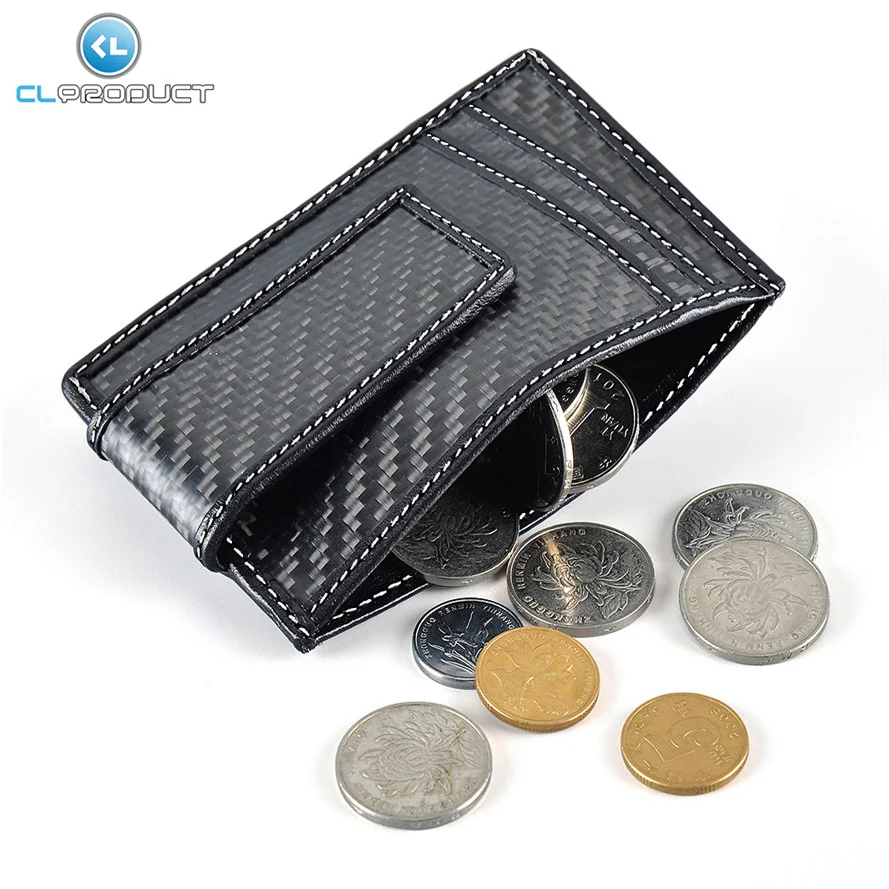 

RFID Blocking Luxury Carbon Fiber Leather Wallet