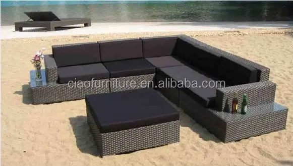
High Quality UV-resistant Rattan Sectional Corner Garden Sofa 