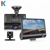 4 inch FHD 1080P car DVR 3 camera lens dash cam vision driving video recorder real-time loop recording