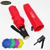 Compact Travel Umbrella Windproof Double Canopy Auto Open and Close 3 folding umbrella