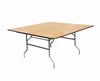 60 inch square wood folding banquet table