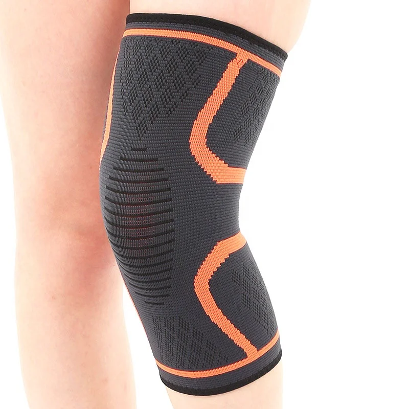Hot Selling Customized Logo Non-Slip Nylon Knitted Knee Sleeve Compression Support Brace Popular On Amazon