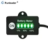 Runleader Waterproof Battery Meter Discharge Indicator For Car Motorcycle Golf Cart Electronic Bike Scooter