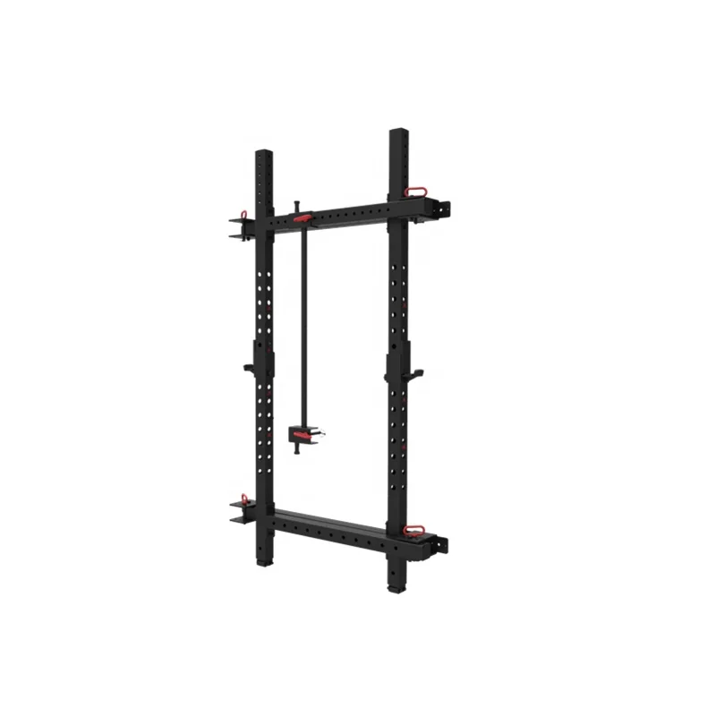 

Factory directly support Assist Gym Equipment Dumbbell Foldable Half Squat Rack, Black matte