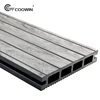 WPC outdoor square hole decking board wood-plastic composite cedar sturdy timber flooring