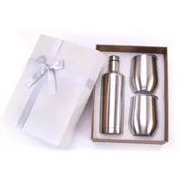 

Heat sale 550ML Stainless Steel Vacuum Insulated Double Walled 18oz Red Wine Tumbler Bottle Set With Luxury Gift Box