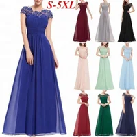 

Instyles women Long Vintage Chiffon Lace Maxi Dress of Bride ZT000688 outlet fashion Supplier Clothes