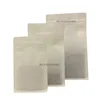 White kraftpaper coffee zipper bag flat bottom plain