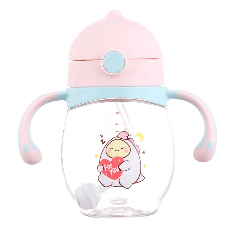 

Tritan Material Children Toddlers Silicone Straw Feeding Cup Bottle Baby Sippy Cups