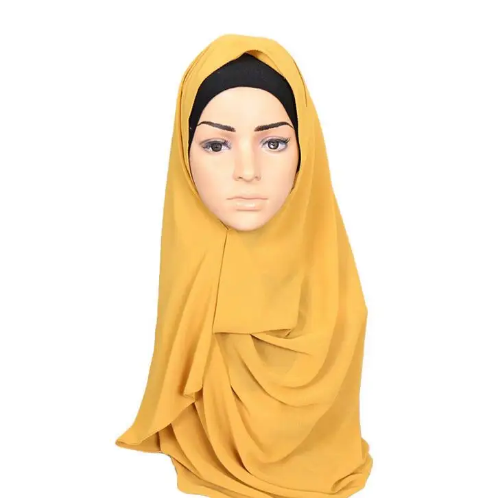 

wholesale small order stock bubble chiffon headscarf muslim hijab scarf, As picture or customized