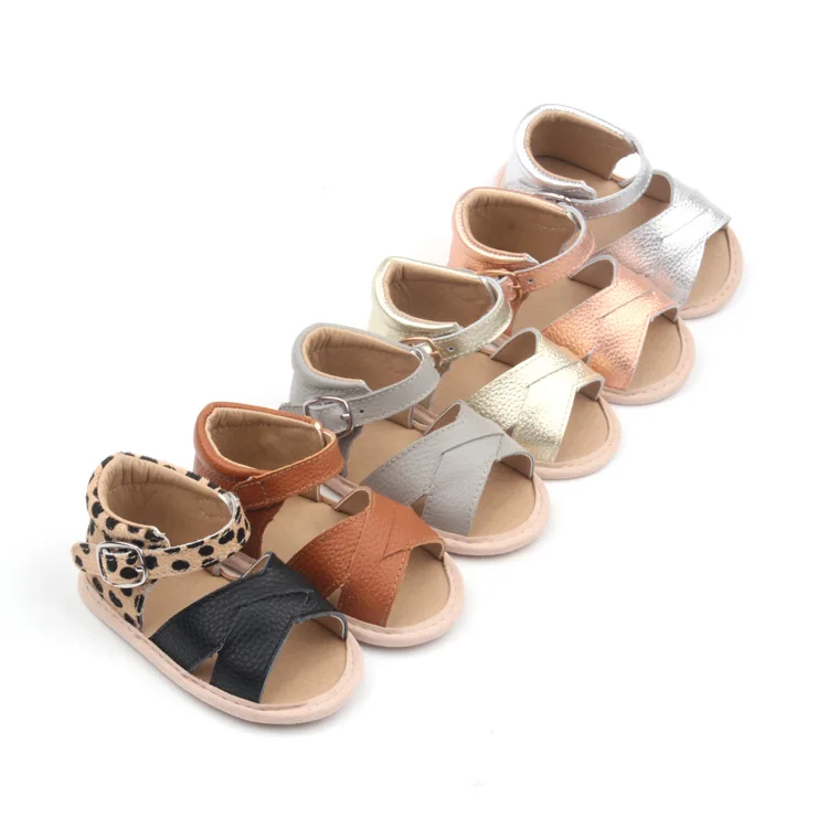 
Wholesale Genuine Leather Baby Shoes Summer Sandals Infant Shoes 