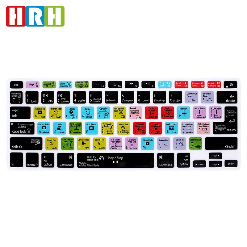 

Dropship Custom Waterproof For Adobe After Effects Shortcuts Keyboard Skin For Macbook Air 13'' for adobe master collection