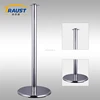 Concrete base metal rope post