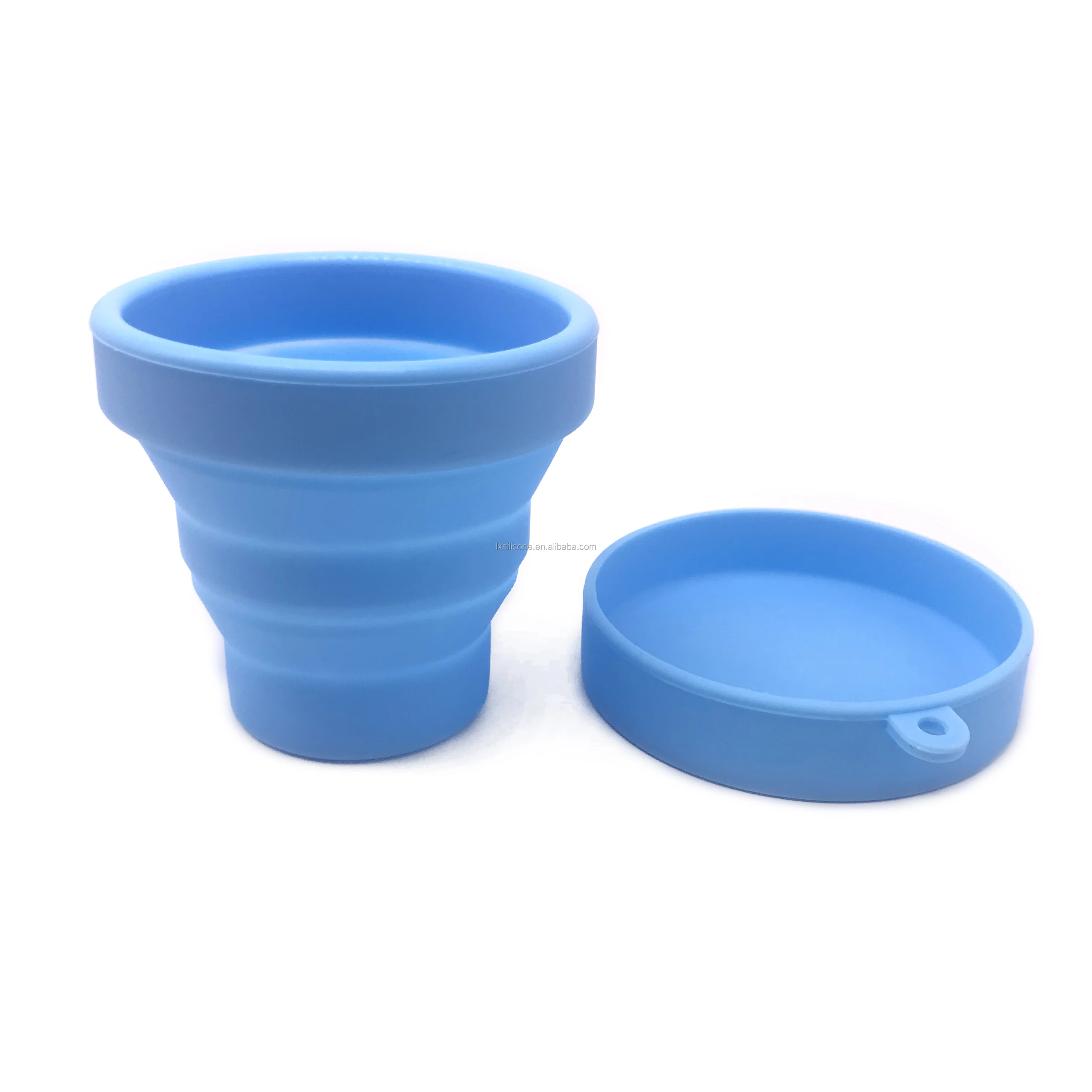 Bpa Free Portable Collapsible Silicone Folding Cup Lid Folding Silicone ...