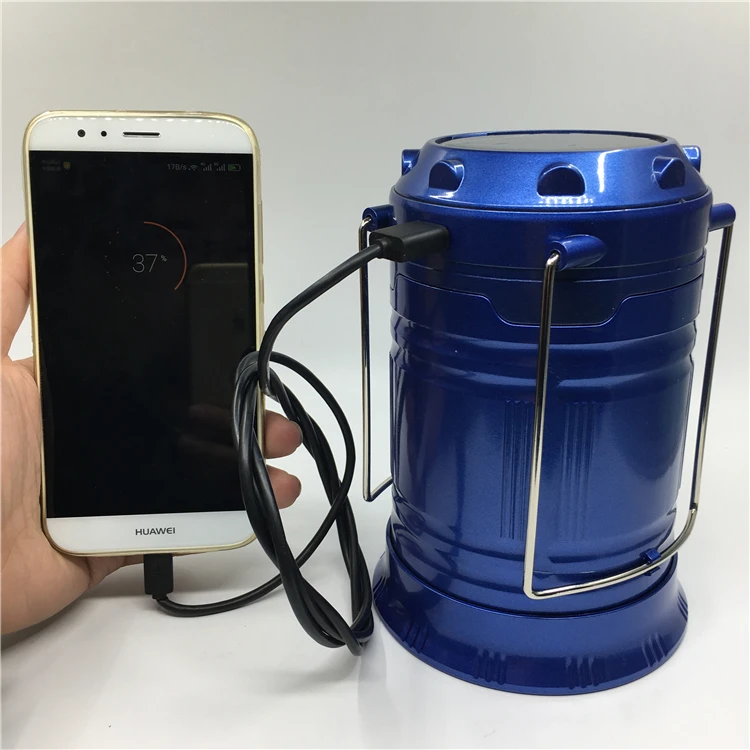 Telescopic solar led camping lantern rechargeable camping lantern light 5900T