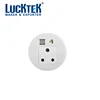 South African power switched socket outlet and USB charger and RJ45 white mini desktop socket