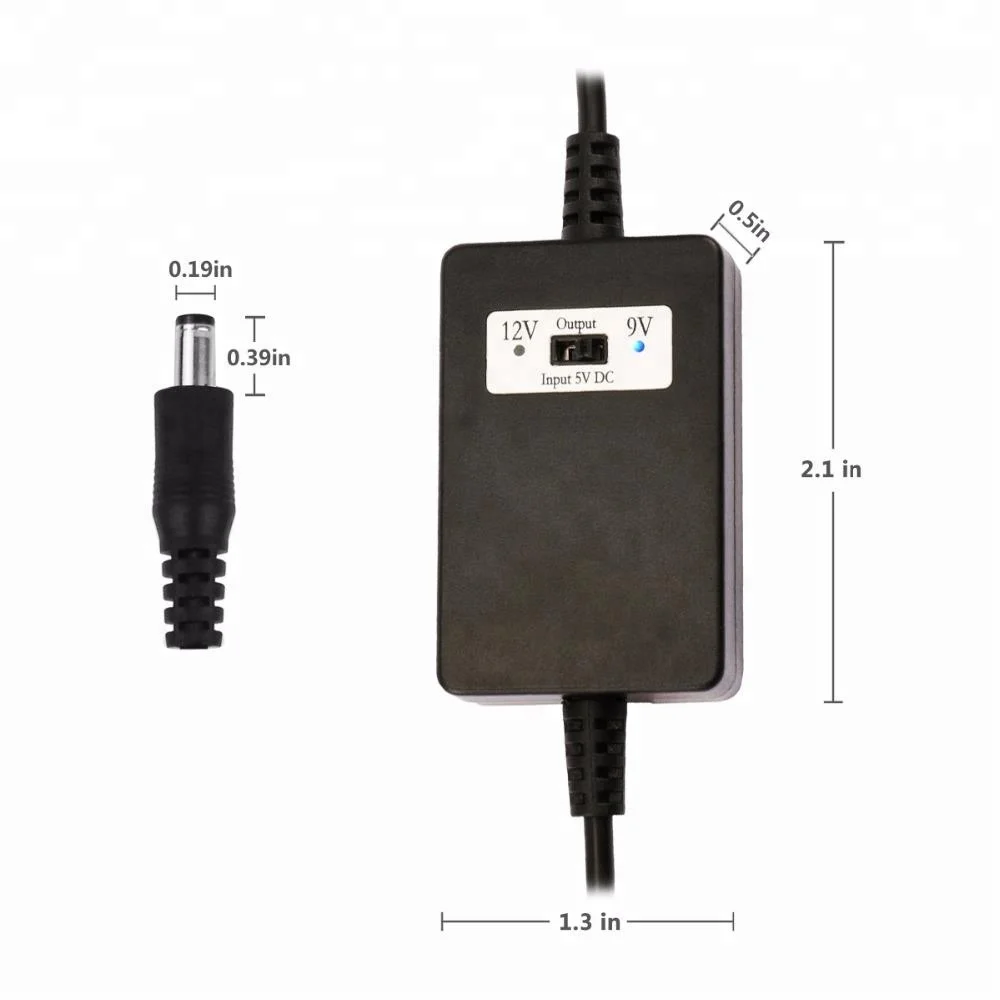 5ステップアップ9v 12v Dcコンバータケーブル5521ケーブルdc/dc昇圧 