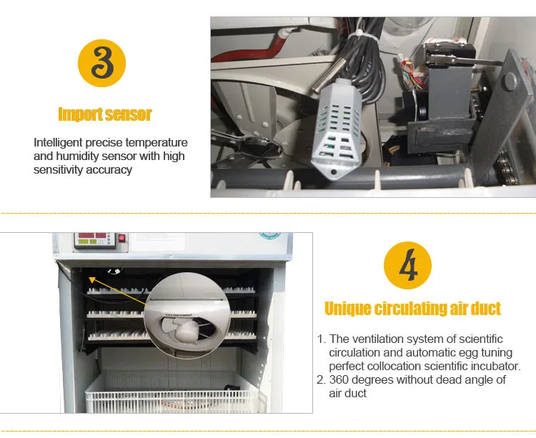 HHD 3 years warranty automatic 528 chicken egg incubator ...