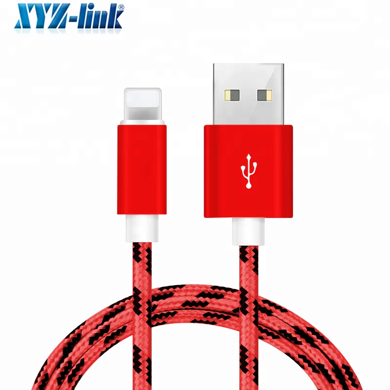 

OEM/ODM 2A Nylon Tiger Stripes usb cable for iphone, Gold/rose gold/red/silver/grey/black