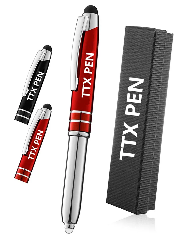 

Led Tip Torch Ball Pen With Custom Logo Led Light Pen With Stylus, Customized