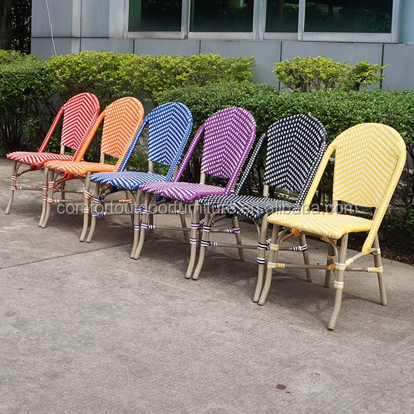 
All-weather French Stylish Rattan Bistro Chair Cafe Chair 