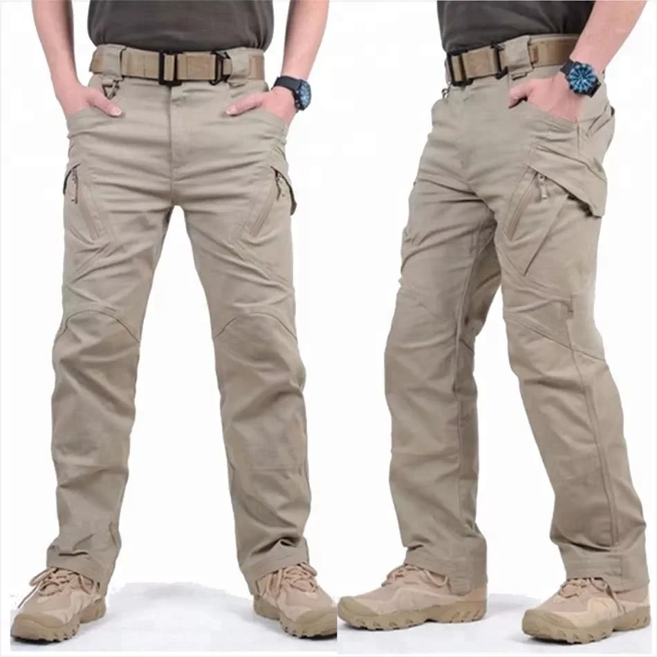 

Men' Outdoor Lightweight Assault Cargo IX9 Tactical Pants, Grey;brown;black;khaki;green