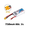 650mAh 3S LiPo Battery 11.1V 80C XT30 Plug Connector Rechargeable Battery for FPV Racing Drones