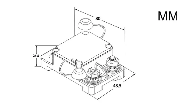 E9a 100amp Thermal Overload Protector Automotive Auto Reset Bimetal