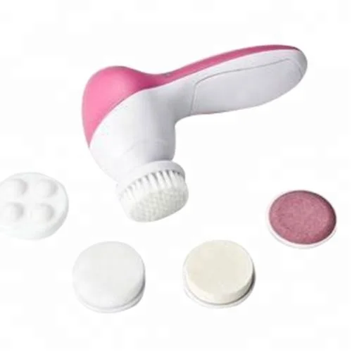 

5 in 1 Beauty Care Massage Multifunction Electric Facial Cleansing Brush, Skin Care Face Massager, Pink