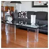 Lucite executive crystal acrylic office desk for sale