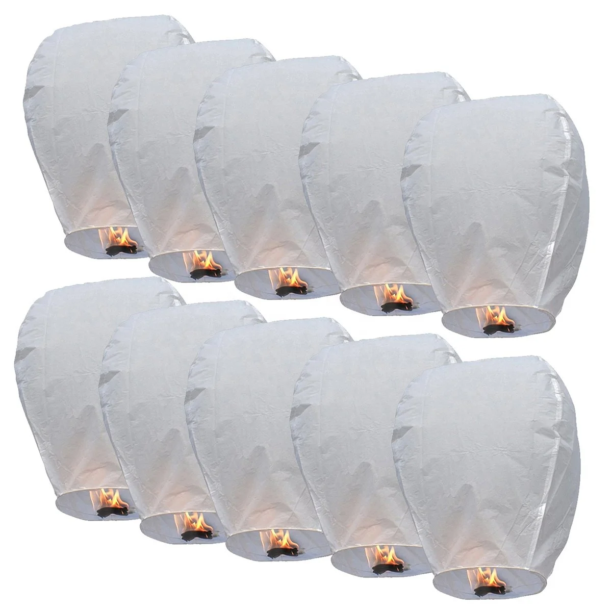 
Boomwow 100% Biodegradable ECO Friendly Beautiful White Flying Paper Sky Lantern for Weddings Birthdays Memorials 