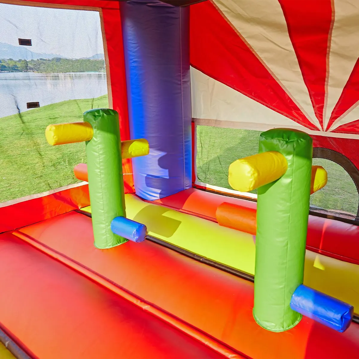 Commercial Grade Inflatable Ninja Jumping Bounce House With Slide Party