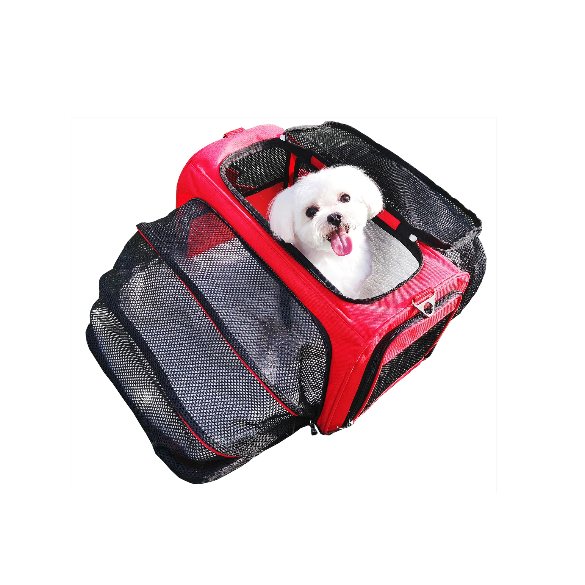 

Expandable Travel Dog Crates Airline Approved Pet Carrier for Easy Carry on Luggage bag, N/a